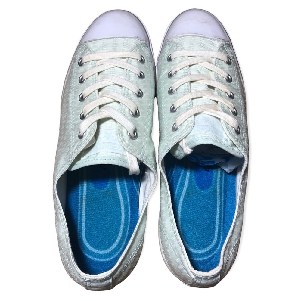 CONVERSE All Star Green/White Women’s Sneakers shoes Sz 9 - Picture 2 of 7